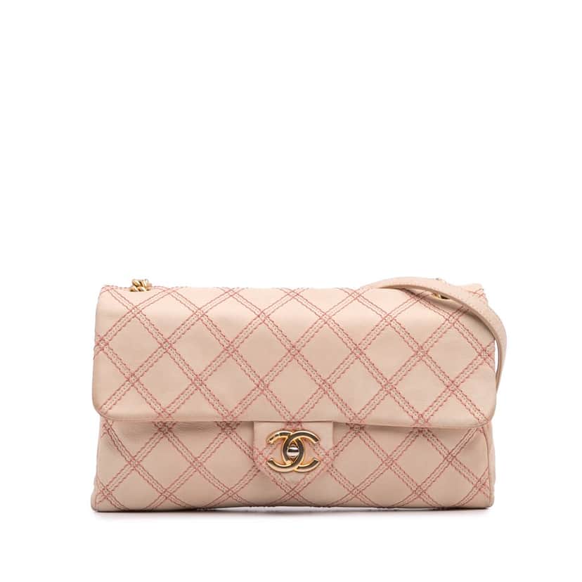Chanel Jumbo Quilted Calfskin Triple Stitched Flap Brown Leather Very good condition - Front View