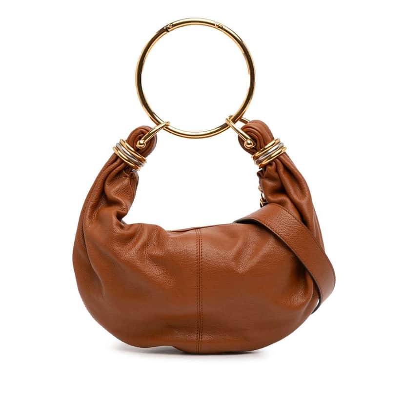 Chloé Small Leather Bracelet Hobo Brown Leather Very good condition - Front View